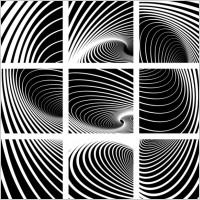 dynamic black and white spiral pattern 01 vector