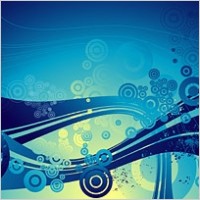 dynamic lines and circular blue background vector elements