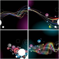 dynamic lines of fashionable texture 01 vector