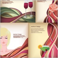dynamic lines of the stylish women vector