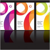 dynamic ribbon card 01 vector