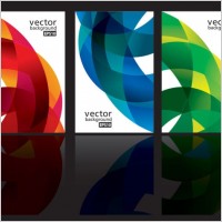 dynamic ribbon card 02 vector