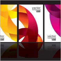 dynamic ribbon card 03 vector
