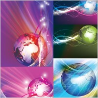 dynamic vector lines and earth