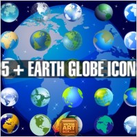 Earth Globe Icons Set