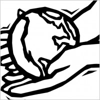 Earth In Gentle Hands clip art