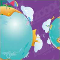 Earth leisure vector illustration material