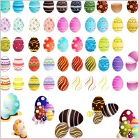 Easter Eggs Vector Set