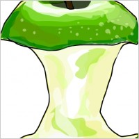 Eaten Apple clip art