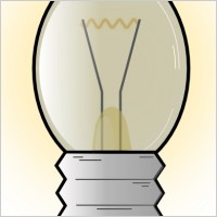 Electronic Light Bulb clip art