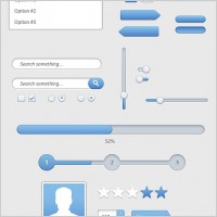 Elegant Blue UI Free PSD