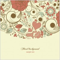 elegant floral background pattern 03 vector
