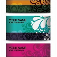 Elegant Floral Business Card Vector