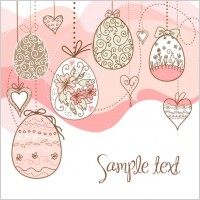 elegant pattern eggs 04 vector