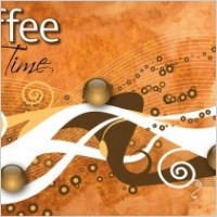 Elegant Vector Wallpaper Coffee Time Design, Vector Wallpaper Adobe EPS Design Tutorial