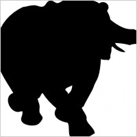 Elephant Silhouette clip art