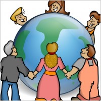 Embrace The World clip art