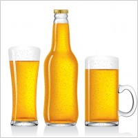 empty beer vector