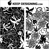 European Art Deco Floral Vectors 
