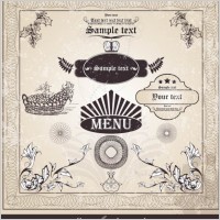european classic lace pattern 01 vector