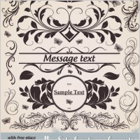 european classic lace pattern 02 vector