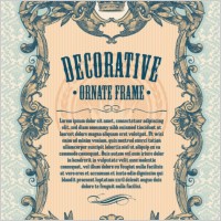 european classic pattern frame 01 vector