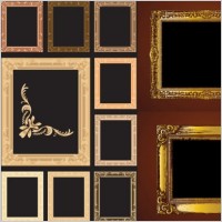 european gorgeous frame vector