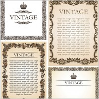 european gorgeous lace border vector