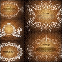 european gorgeous lace pattern vector