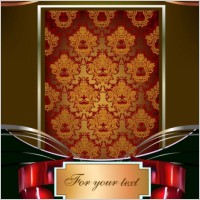 european gorgeous pattern frame 01 vector