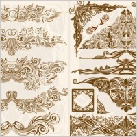 european gorgeous retro pattern vector