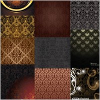 european gorgeous variety of shading pattern vector