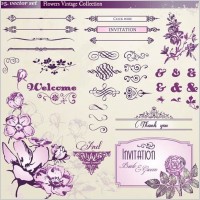 european retro floral lace pattern vector 1