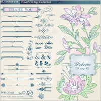 european retro floral lace pattern vector 2