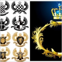 european royal pattern vector