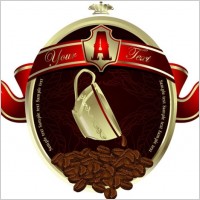 european-style coffee poster vector