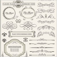 europeanstyle lace border 02 vector