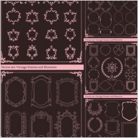 europeanstyle lace border vector classic