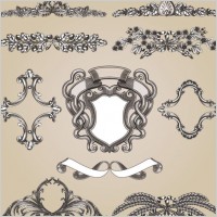 europeanstyle lace pattern 01 vector