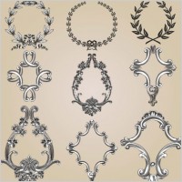 europeanstyle lace pattern 02 vector