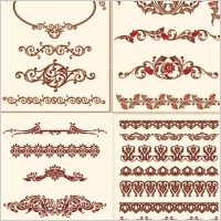 europeanstyle lace pattern vector