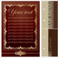 europeanstyle lace pattern vector menu templates