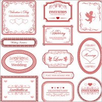 europeanstyle love pattern border vector