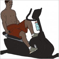 Exercise Bike Man clip art