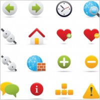 exquisite cartoon icon 02 vector
