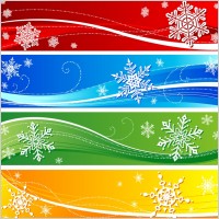 exquisite christmas banners vector