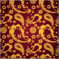exquisite indian ham pattern 05 vector