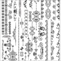 exquisite lace pattern 02 vector
