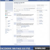 Facebook Fan Page GUI PSD