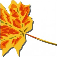 Fall Coloured Leaf clip art
